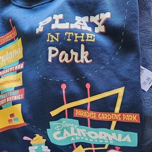 NEW Disney Adult Sweatshirt - Mickey and Friends Play in the Park
